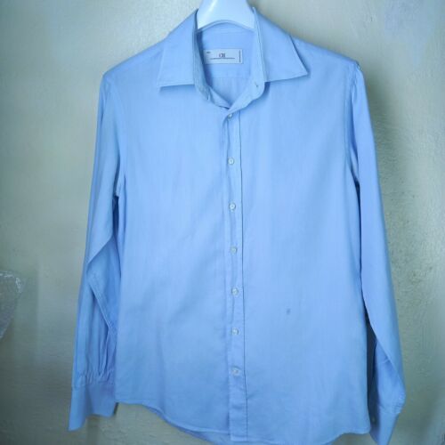 Camisa de vestir Carolina Herrera azul claro 100 % algodón regular para hombre talla mediana 15 - Imagen 3 de 21