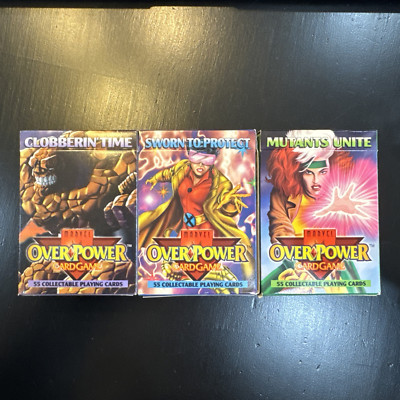Marvel Over-Power Card Game - Clobberin' Time, Sworn to Protect & Mutants Unite