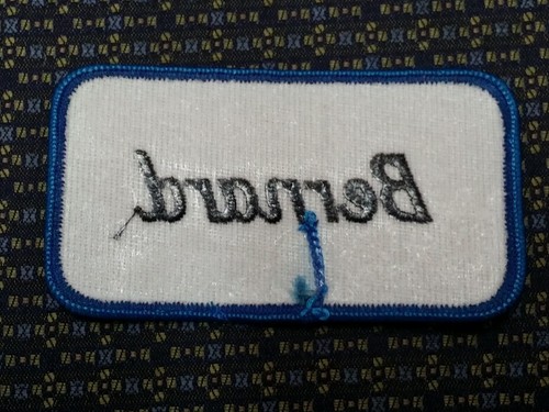 BERNARD NAME TAG BLUE AND WHITE PATCH - Picture 2 of 2