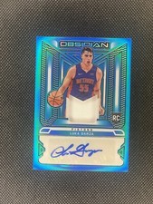 2021-22 OBSIDIAN FOTL BLUE FLOOD PATCH RPA AUTO LUKA GARZA RC #07/27