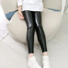Girls Leggings Faux Leather Children Pants Leather Girls Pants High Quality