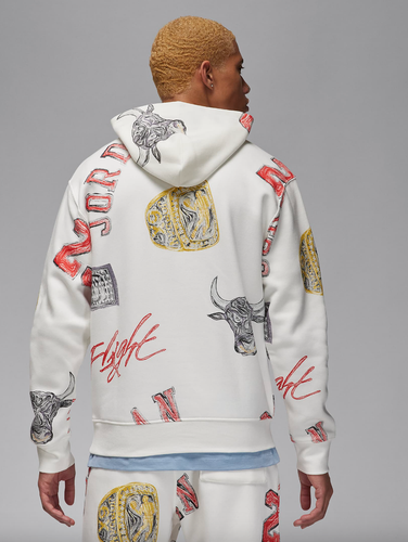 Men's Nike Air Jordan Brooklyn Fleece Pullover Hoodie -# FN4545 133- Size M -NEW - Picture 2 of 8