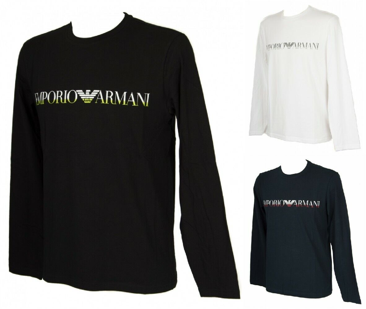 T-shirt camisa cuello redondo hombre manga larga EMPORIO ARMANI artículo 111653