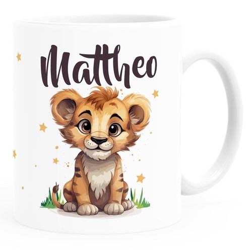 Kindertasse Kunststoff Kleiner Baby Löwe Name Namenstasse für Kinder - Bild 3 von 14