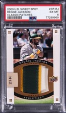 2009 Sweet Spot Classic Patches #CP-RJ Reggie Jackson PSA EX-MT 6 Game Used /44