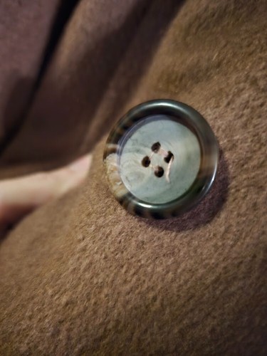 Vintage Mackenzie Coat Co 50 Regular Wool Trench Coat Double Breast Brown USA - Picture 10 of 10