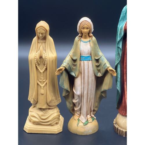 Lote De Colección De 4 Estatuas Religiosas Cristianas Católicas Santa Madre María Estatuilla LEER - Imagen 3 de 13