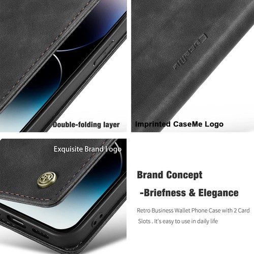 Funda tipo billetera de cuero abatible para iPhone 15 14 13 11 Pro Max SE 2022/2020 X 8 7 - Imagen 7 de 43