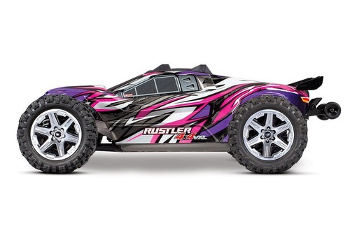 TRAXXAS RUSTLER 4X4 VXL: 1/10 SCALE STADI- 67076-4-PINK - Picture 3 of 5