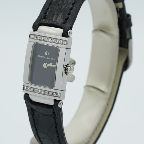 MAURICE LACROIX MIROS CARREE DAMEN UHR STAHL QUARTZ 23MM 32823 BRILLIANTEN ML044 - Bild 5 von 10