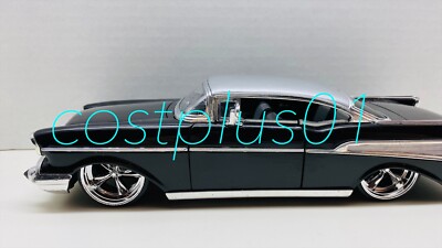 JADA DUB CITY OLDSKOOL 1957 BEL AIR 1:24 BLACK WITH SILVER TOP KMC
