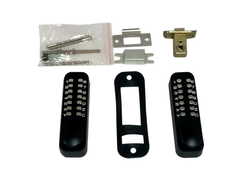 White Gate Lock Security Push Button suits all gate frames Outdoor Gloss keypad - Picture 5 of 33