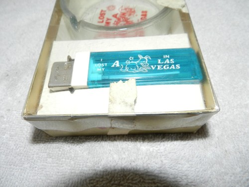 Vintage "I Lost My Ass in Las Vegas" Lighter and Ash Tray in original box - Picture 3 of 8