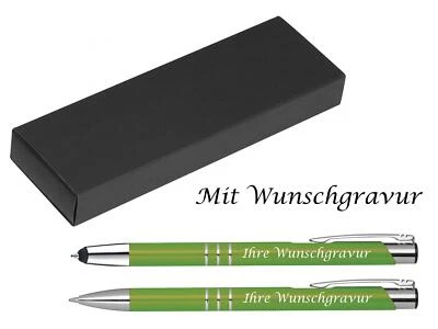 GRAVUR BY LIVEPAC OFFICE Schreibset mit Gravur / Touchpen Kugelschreiber + Kugelschreiber / hellgrün