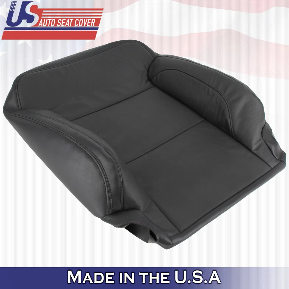 2015 2016 2017 para Chevy Tahoe 2x cubiertas de asiento de cuero superiores e inferiores negras Foto 4 de 4