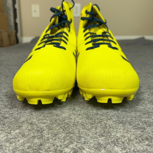 Under Armour Mens Football Cleat 18 Neon Yellow Lacrosse Shoe Spine Sports G21 - Picture 2 of 11