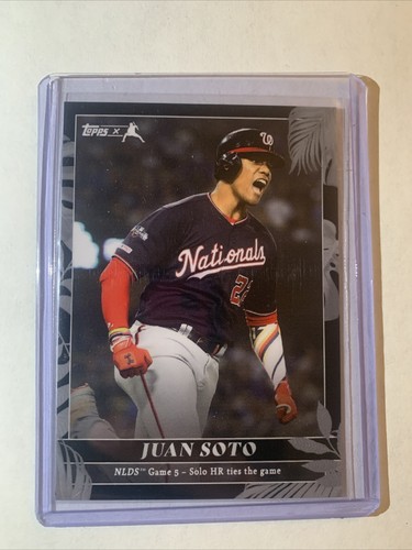 2022 Topps X Juan Soto Postseason Moments 45/99 Juan Soto #54 w/ TOP LOADER - Picture 3 of 3