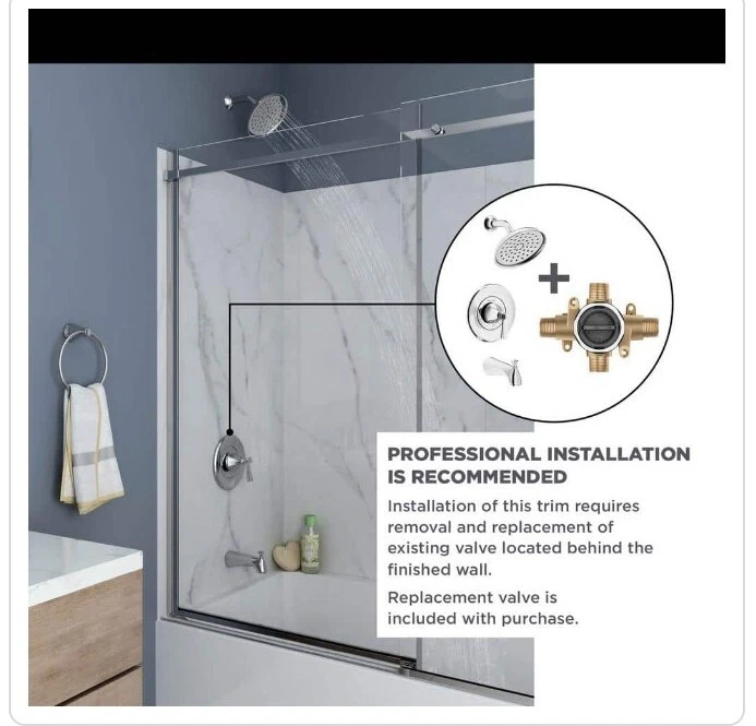 Grifo de bañera y ducha American Standard Rumson de una manija con 1 pulverizador HERRAJES FALTANTES Foto 3 de 4