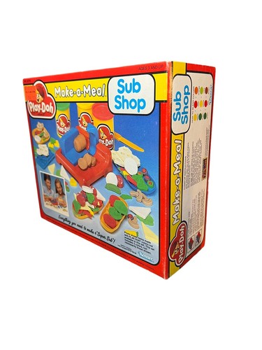 Kenner Playdoh Make-a-Meal Sub Shop 1989 vintage - SET COMPLETO - NUOVO CON SCATOLA! - Foto 2 di 4