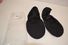 NIB ANGELO LUZIO 246A CANVAS SPLIT SOLE BALLET - ADULTS - BLACK Size 11M