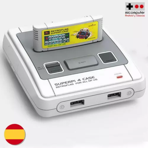 Caja Retroflag SuperPi 4 estilo Super Nintendo Raspberry Pi 4.Case carcasa Super