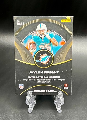 2024 Panini Player of the Day Jaylen Wright #RC11 Rookie Miami Dolphins - Picture 2 of 2