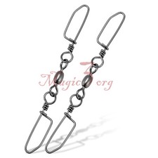 20 30pcs Double Snap Swivels 37-220LB High Strength Fishing Saltwater NEW