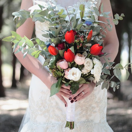 Fake Tulips 10 Pcs Black Real Touch Artificial Flower Bouquet Wedding Decor - Picture 7 of 7