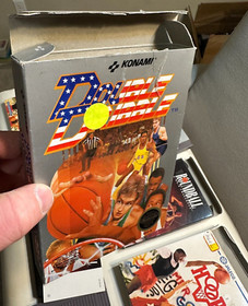 3 Game Lot Double Dribble, Roundball + Hoops Nintendo Nes Complete CIB tested