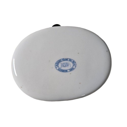 Liette International Oval Floral Porcelain Trinket Box with Butterfly Design - Picture 3 of 5