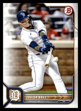 2022 Bowman  Javier Baez #99 Detroit Tigers Baseball Card