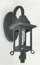 Dollhouse Miniature Black Coach Lamp Sconce 1:12 Scale 12 Volt with Plug