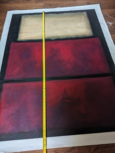 MARK ROTHKO inspired 36"x48" HUGE ARTIST HAND PAINTED OIL PAINTING ON CANVAS - Picture 7 of 8