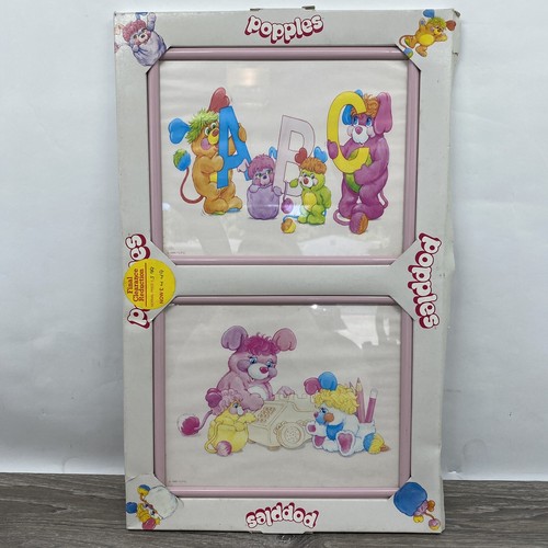 Vntg 1980s Framed Print ABC Popples Pink Pretty Bit Party NOS New Original Box - Picture 1 of 6