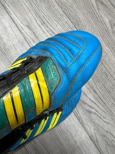 Vintage Adidas Predator Żółte Niebieskie Piłka nożna Knagi Buty US11 1/2 UK11 - Zdjęcie 10 z 12