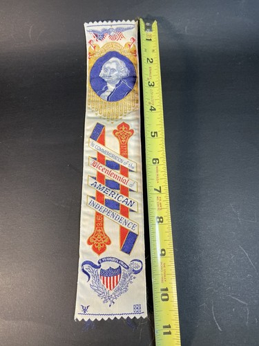 Washington Bicentennial Silk Bookmark Stevengraph American Independence 1976 - Picture 2 of 13