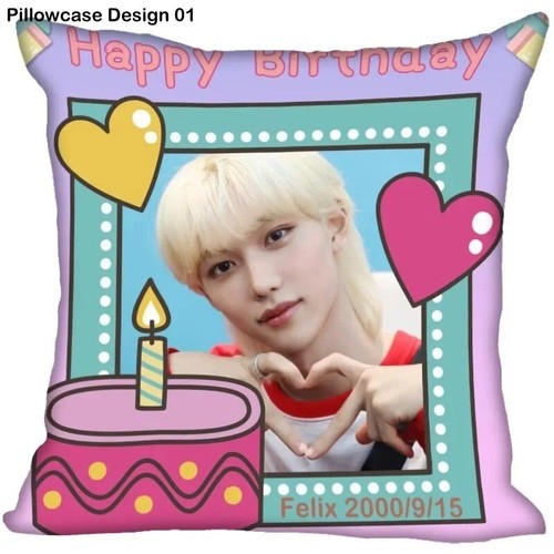 Funda de almohada para niños Kpop Stray Felix Bang Chan Han Ji almohada cantada cumpleaños Navidad - Imagen 2 de 24