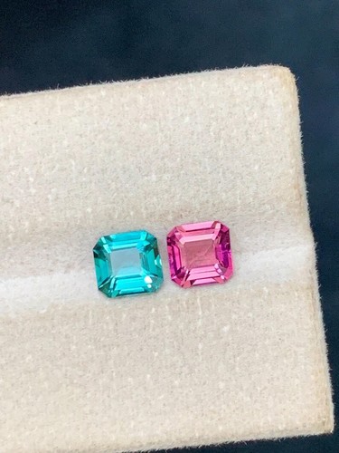 10 Ct GIE Certified Natural Paraiba Tourmaline Pink & Neon Blue Loose Gemstone - Picture 5 of 8