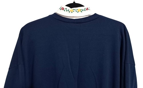 Sudadera Vintage Act II Farm Scene XL Azul Marino 100% Acrílico Hecha en EE. UU. - Imagen 10 de 12