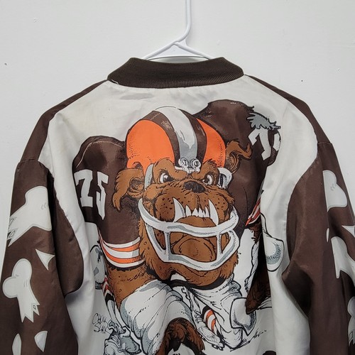 Chaqueta De Colección Años 90 Cleveland Browns Chalkline Fanimation Fútbol Para Hombres XL NFL - Imagen 8 de 11