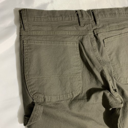 Vintage Dickies Carpenter Pants Mens 38x34 Olive Green Canvas Relaxed Casual - Picture 6 of 15