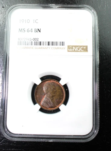 1910 Lincoln Cent NGC MS64