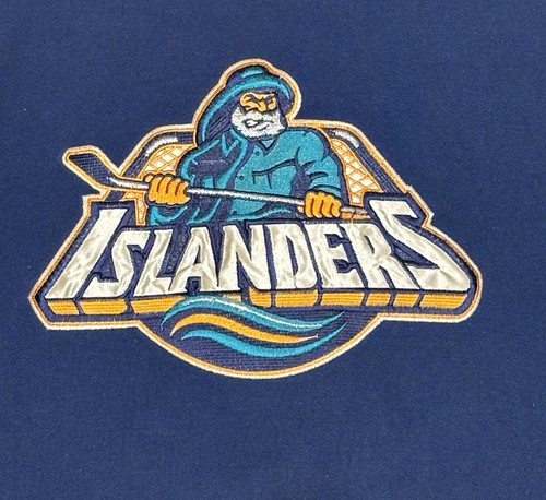 Vintage 90s Starter Mens NHL NY Islanders Fisherman Crewneck Sweatshirt Size XL - Picture 2 of 10