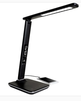 Ottlite Executive Desk Lamp with 2.1A USB Charging Port -BLACK