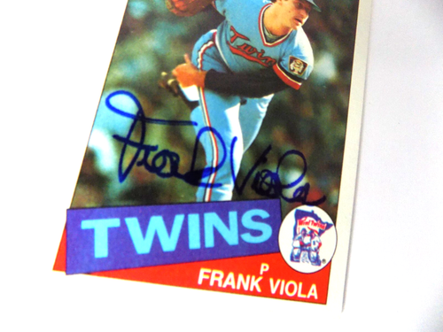 AUTOGRAPHS TOPPS BASEBALL CARDS HOF J HUNTER - F VIOLA - VERN LAW - LUIS TIANT - Picture 8 of 18