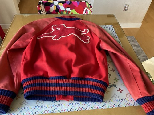 GUCCI WOOL/LEATHER VARSITY JACKET(NEW) - Picture 10 of 23