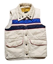 Vintage Camel White Blue And Red Men s Puffer Vest Size Small