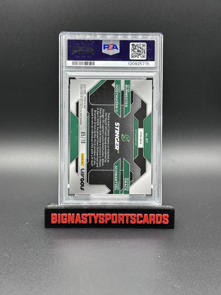 2024 Panini Prizm LIV Golf Stinger GC Team Card Gold Prizm - PSA 10 - POP 1 - Imagem 2 de 2