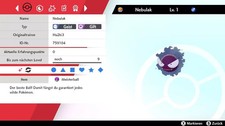 Shiny Nebulak Gastly Pokemon Schwert Schild 6DV! + Meisterball