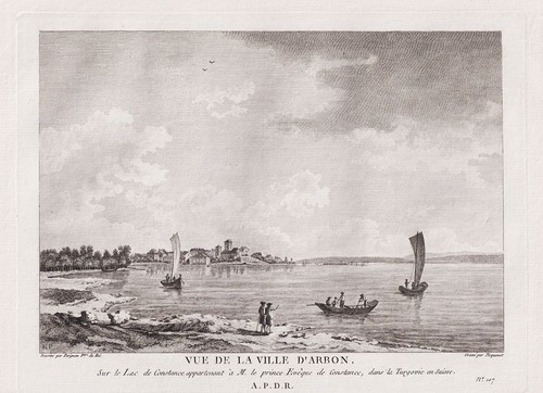 Lago di Costanza Arbon Cantone Turgovia Svizzera Incisioni Zurlauben 1780